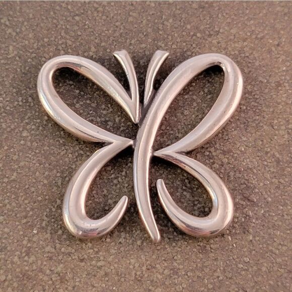 Rare Retired James Avery Floating Butterfly Pendant - Picture 2 of 8